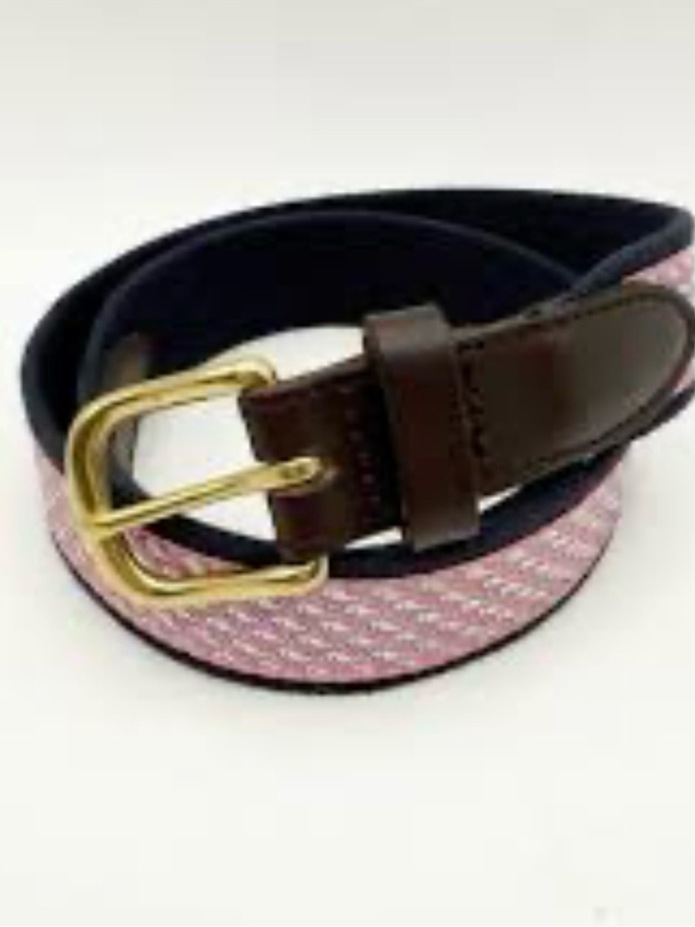 Vineyard Vines Canvas Leather-Trim Men's Belt